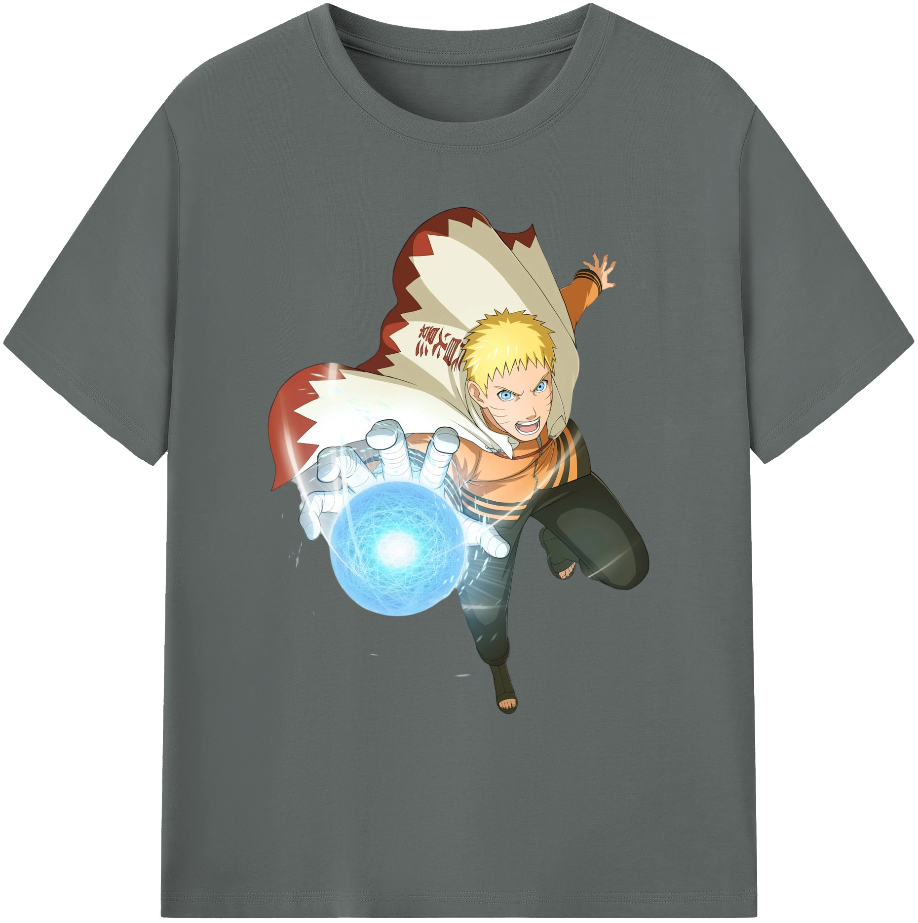 （画像用） NARUTO -ナルト- うずまき ナルト Uzumaki Naruto 綿100％ メンズ半袖Tシャツ｜肌触りやわらか＆通気性